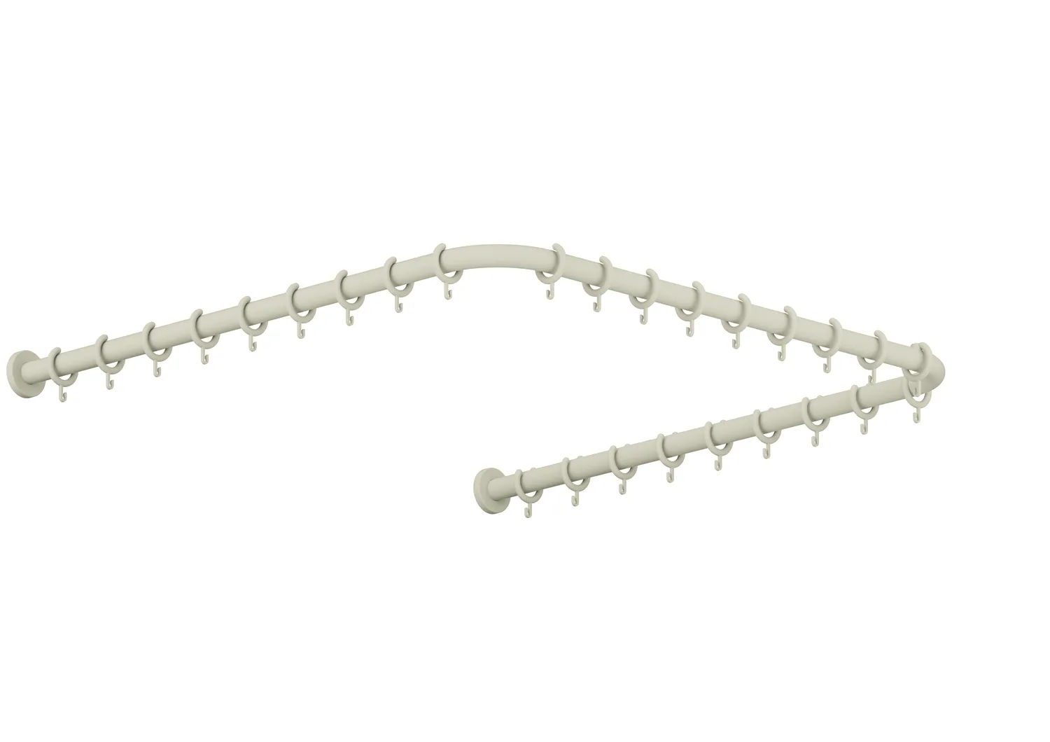 HEWI Duschvorhangstange „Serie 801“ 120 × 123,7 cm