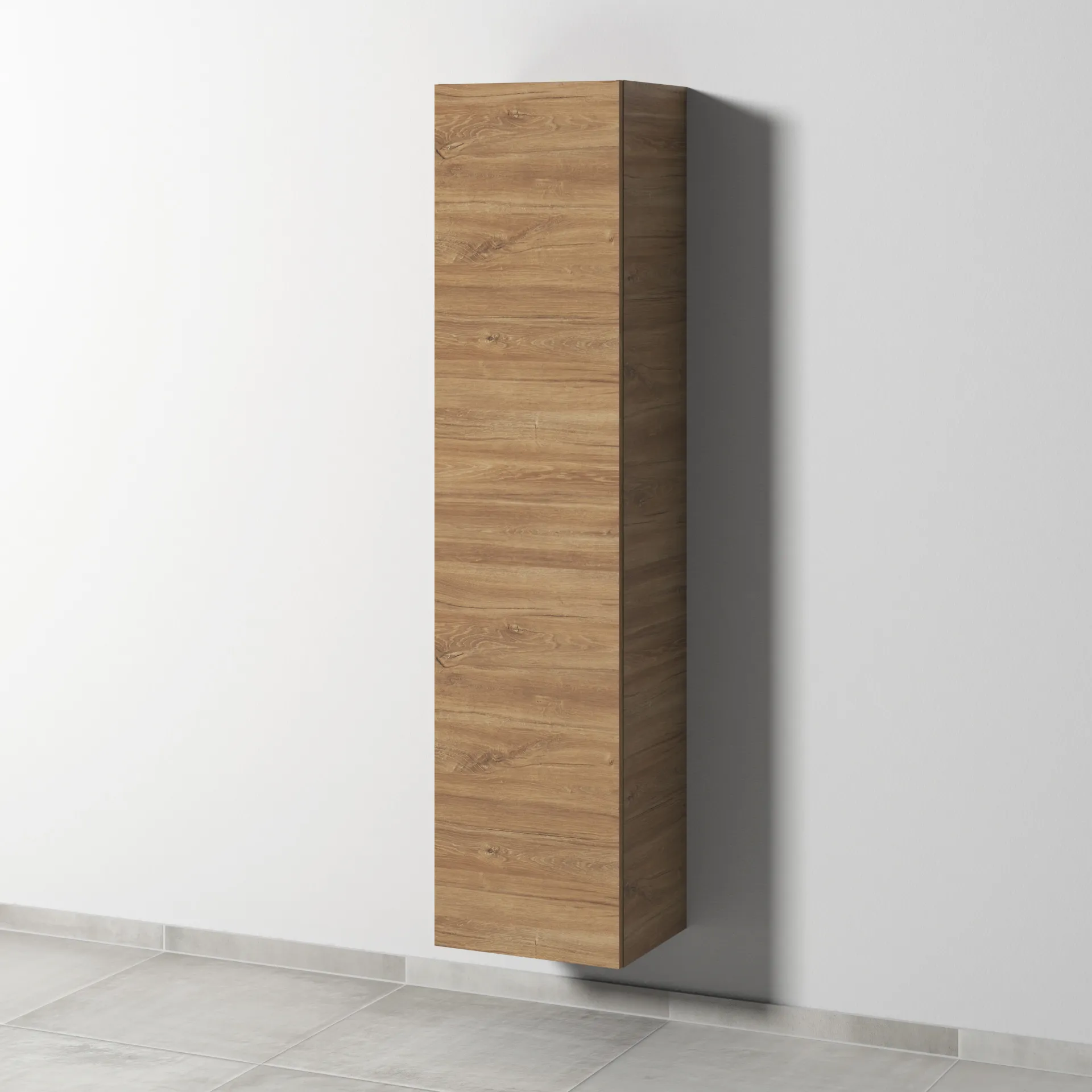 Sanipa Hochschrank „Solo One“ 400 × 1700 × 338 mm Anschlag links, in Eiche Kansas, Anschlag links