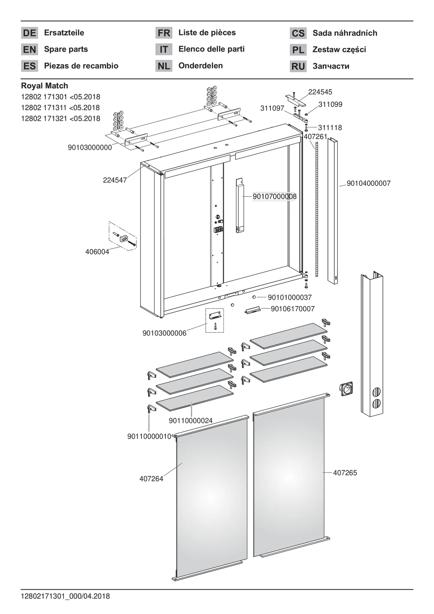 KEUCO Wandvorbau Spiegelschrank Wandvorbau „Royal Match“ in Silber (eloxiert), Aufputz, mit Steckdosen 800 × 700 × 160 mm