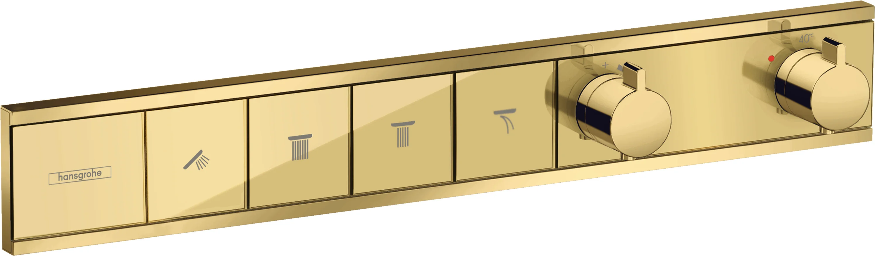 Hansgrohe RainSelect Thermostat Unterputz, 4 Verbraucher, Polished Gold Optic