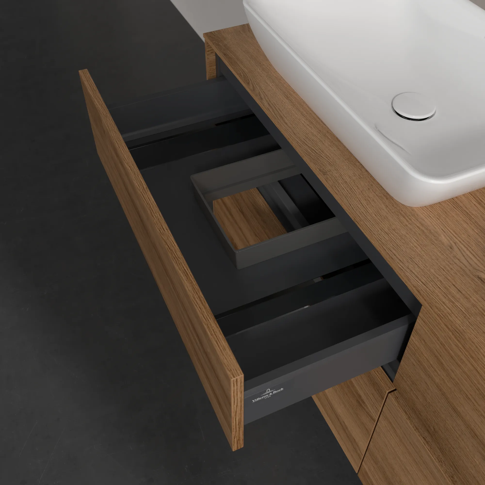 Villeroy & Boch Waschtischunterschrank „Collaro“ 1400 × 548 × 500 mm Kansas Oak, ohne Beleuchtung, für links und rechts Villeroy & Boch Waschtischunterschrank „Collaro“ 1400 × 548 × 500 mm Kansas Oak, ohne Beleuchtung, für links und rechts