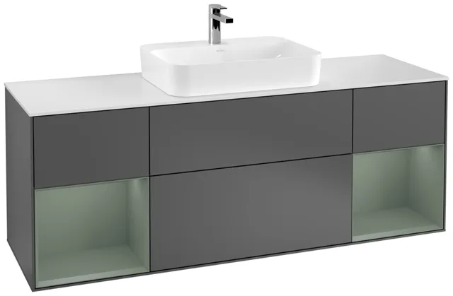 Villeroy & Boch Waschtischunterschrank „Finion“ für Schrankwaschtisch 1600 × 603 × 501 mm Anthracite Matt Lacquer, für Becken mittig Villeroy & Boch Waschtischunterschrank „Finion“ für Schrankwaschtisch 1600 × 603 × 501 mm Anthracite Matt Lacquer, für Becken mittig