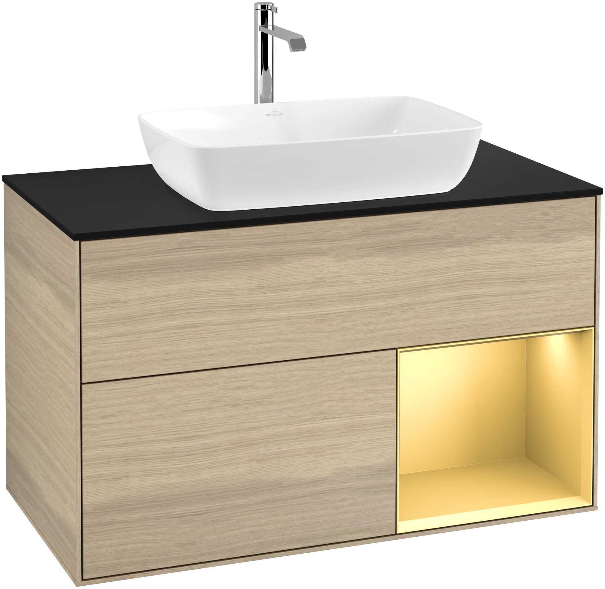 Villeroy & Boch Waschbeckenunterschrank Finion F78, 1000 x 603 x 501 mm, mit Beleuchtung