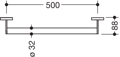 HEWI Haltegriff „System 900“ in Schwarz tiefmatt