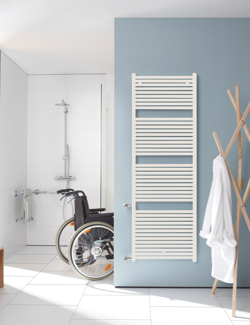 Zehnder Design-Heizkörper „Toga“ für Warmwasser-Zentralheizung oder gemischten Betrieb 50 × 176 cm in Light Beige Zehnder Design-Heizkörper „Toga“ für Warmwasser-Zentralheizung oder gemischten Betrieb 50 × 176 cm in Light Beige
