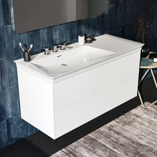 Ideal Standard Waschtischunterschrank „Conca“ 120 × 54,8 × 50,5 cm Weiß matt lackiert