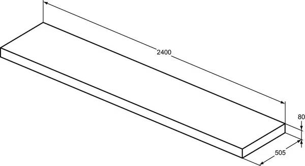 Konsole Conca, 2400x505x80mm, Weiß Konsole Conca, 2400x505x80mm, Weiß