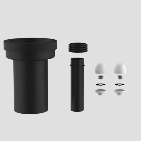 WC-Anschlussgarnitur 180 mm DN90, weiß WC-Anschlussgarnitur 180 mm DN90, weiß