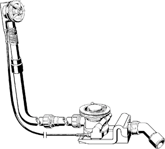 Viega 45°-Ablaufgarnitur Modell 6142.33 „Rotaplex“ in DN40 / 50 Kunststoff weiß 24,6 cm