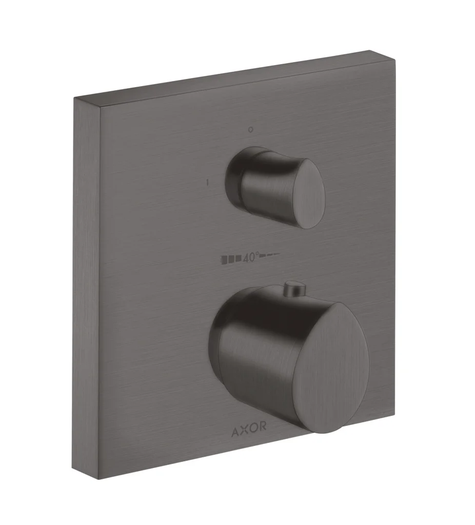 Hansgrohe AXOR Starck Organic Thermostat Unterputz mit Absperrventil, Brushed Black Chrome
