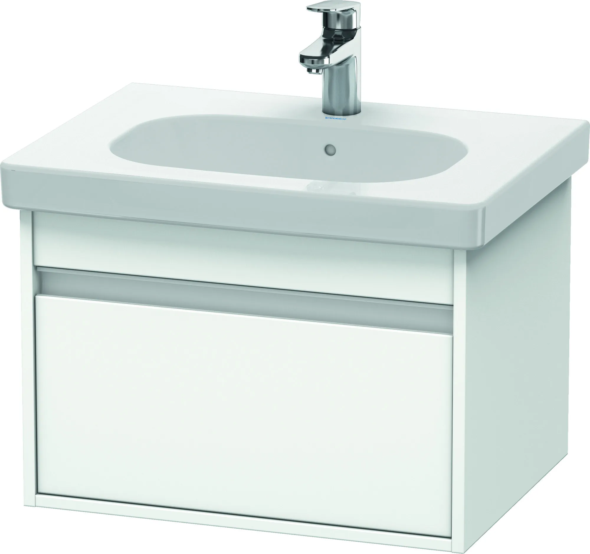 Duravit Waschtischunterschrank wandhängend „Ketho“ 60 × 41 × 45,5 cm Weiß Matt