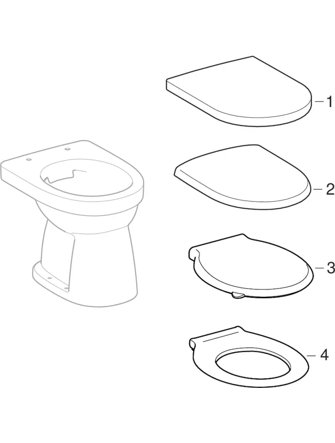 Stand-Flachspül-WC „Renova“ 35,5 × 39 × 47 cm ohne Spülrand