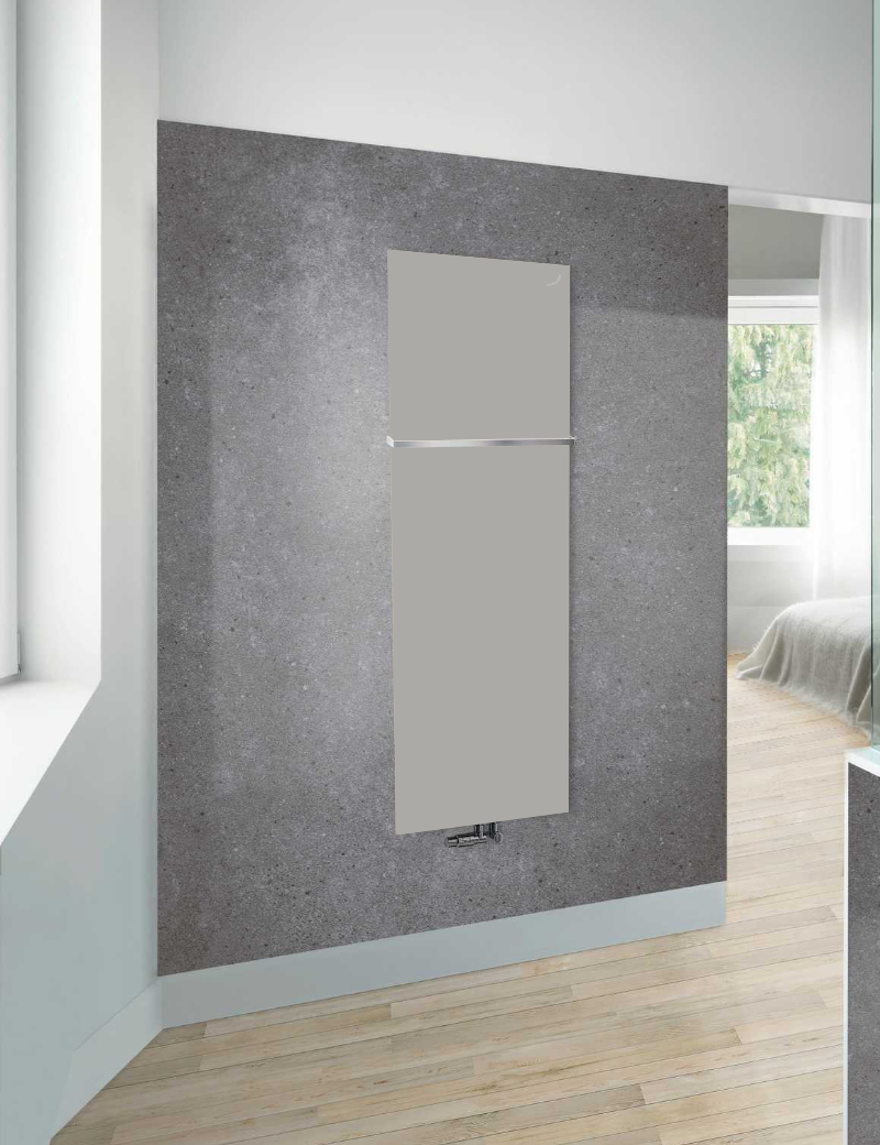Zehnder Design-Heizkörper „Fina Lean Bar“ für Warmwasser-Zentralheizung mit 50 mm-Mittelanschluss 70 × 130 cm in Yellow Grey (RAL 7034) Zehnder Design-Heizkörper „Fina Lean Bar“ für Warmwasser-Zentralheizung mit 50 mm-Mittelanschluss 70 × 130 cm in Yellow Grey (RAL 7034)