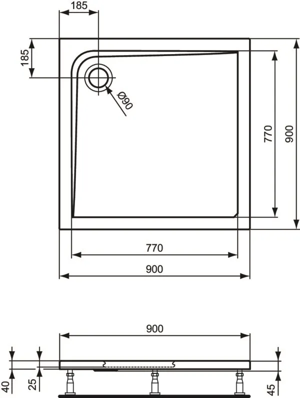 Ideal Standard Duschwanne „UltraLight“ Ideal Standard Duschwanne „UltraLight“