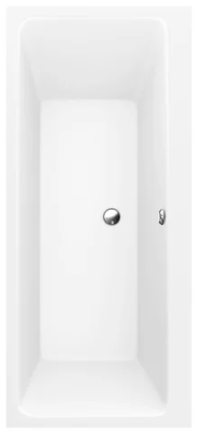 Villeroy & Boch Badewanne „Subway“ rechteck 170 × 75 cm, Mittelablauf in Weiß Alpin