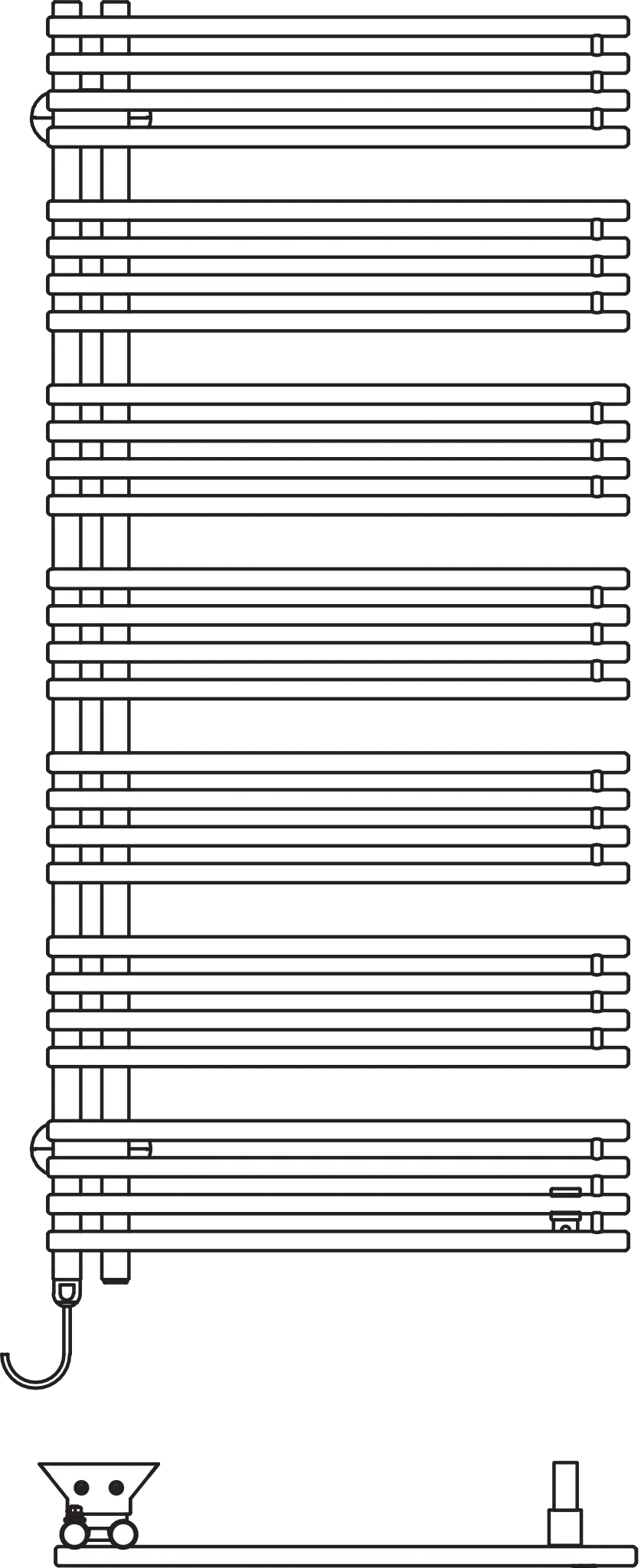 Kermi Design-Elektroheizkörper „Diveo®-E“ 45 × 94 cm in Farbkonzept Kermi Design-Elektroheizkörper „Diveo®-E“ 45 × 94 cm in Farbkonzept