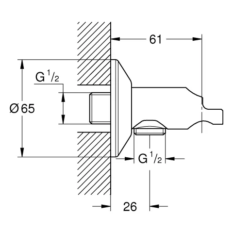 Dusche-Anschlussstück „Rainshower Aqua“ Dusche-Anschlussstück „Rainshower Aqua“