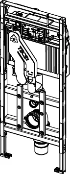 TECElux WC-Modul 400 Bauhöhe 1120 mm höhenverstellbar, mit Geruchsabsaugung