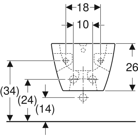 Wand-Bidet „Renova Plan“, mit Überlauf 35 × 26 × 54 cm in weiß alpin Wand-Bidet „Renova Plan“, mit Überlauf 35 × 26 × 54 cm in weiß alpin