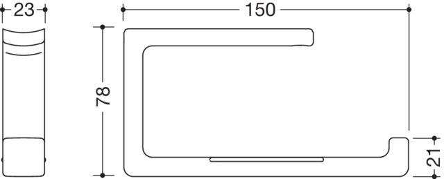 HEWI Aufrüstsatz „Serie 802 LifeSystem“ in Anthrazit glänzend