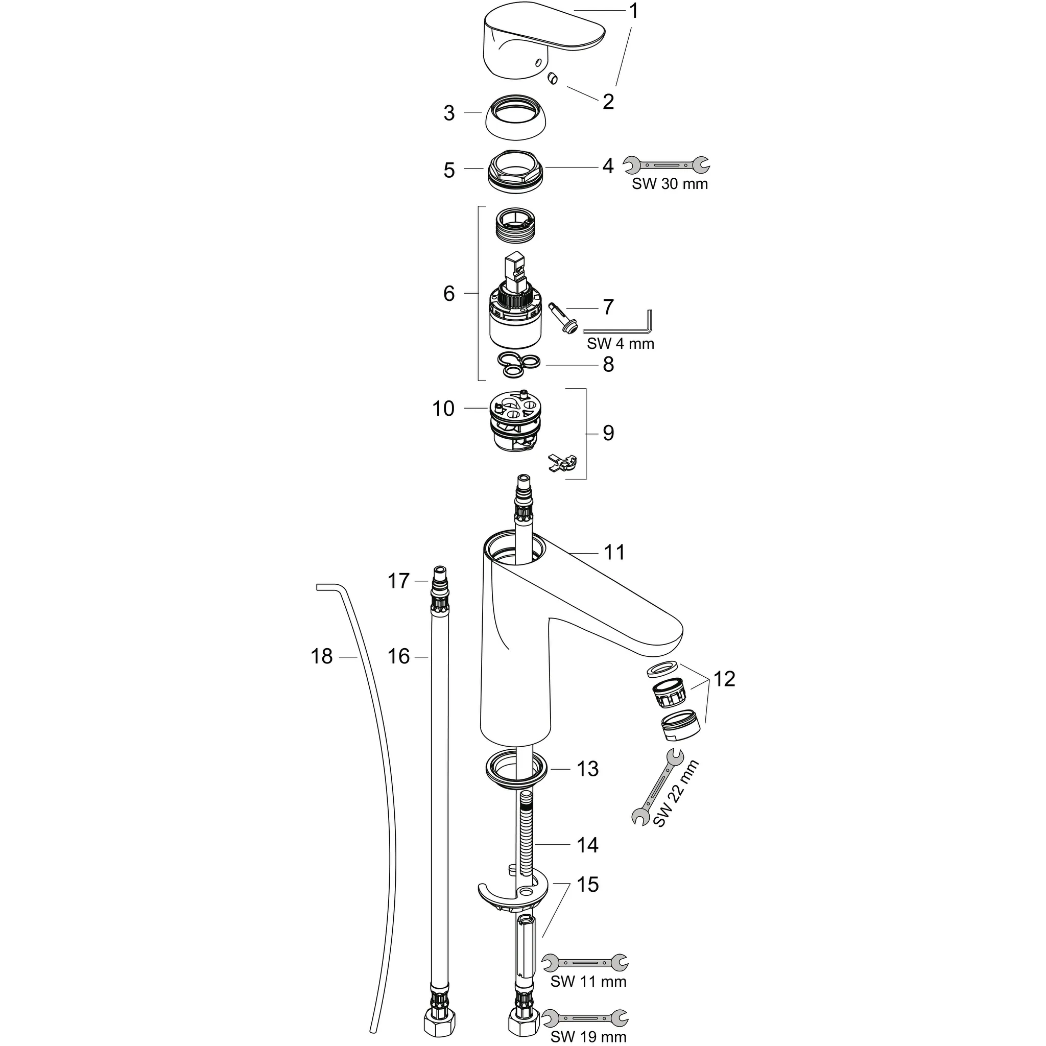 Hansgrohe Focus Einhebel-Waschtischmischer 100 LowFlow 3,5 l/min mit Zugstangen-Ablaufgarnitur Chrom Hansgrohe Focus Einhebel-Waschtischmischer 100 LowFlow 3,5 l/min mit Zugstangen-Ablaufgarnitur Chrom