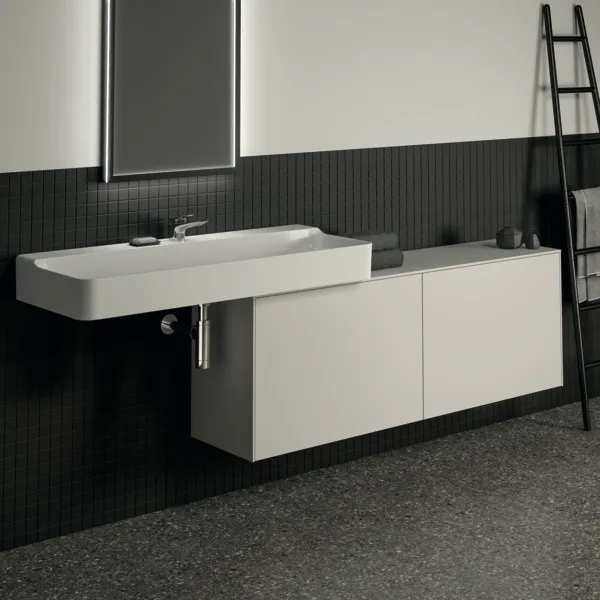 Ideal Standard Waschtischunterschrank „Conca“ 158,7 × 55 × 37,3 cm Weiß matt lackiert