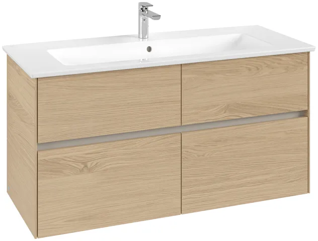 Villeroy & Boch Waschtischunterschrank „Collaro“ 1161 × 610 × 480 mm Nordic Oak, ohne Beleuchtung, für Becken mittig Villeroy & Boch Waschtischunterschrank „Collaro“ 1161 × 610 × 480 mm Nordic Oak, ohne Beleuchtung, für Becken mittig