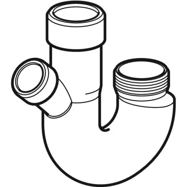 Doppelkammergeruchsverschluss für Geräteanschluss: d=48mm, G=1″, granitgrau