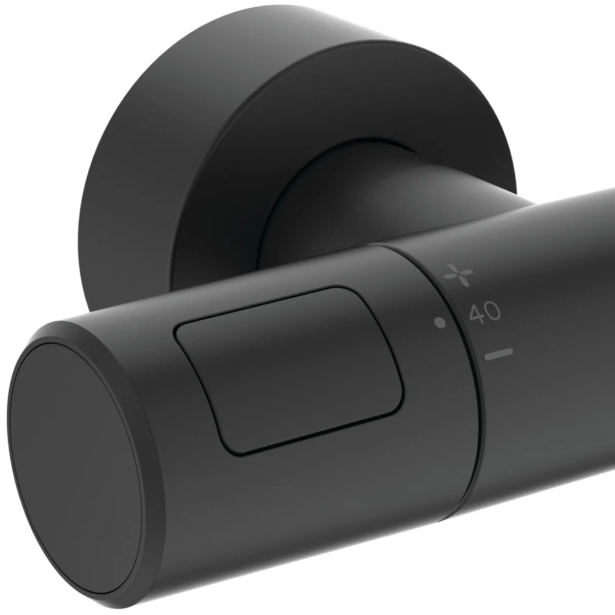 Gleitstangekombination „CerathermT25N“, Befestigung verdeckt in Silk Black Gleitstangekombination „CerathermT25N“, Befestigung verdeckt in Silk Black