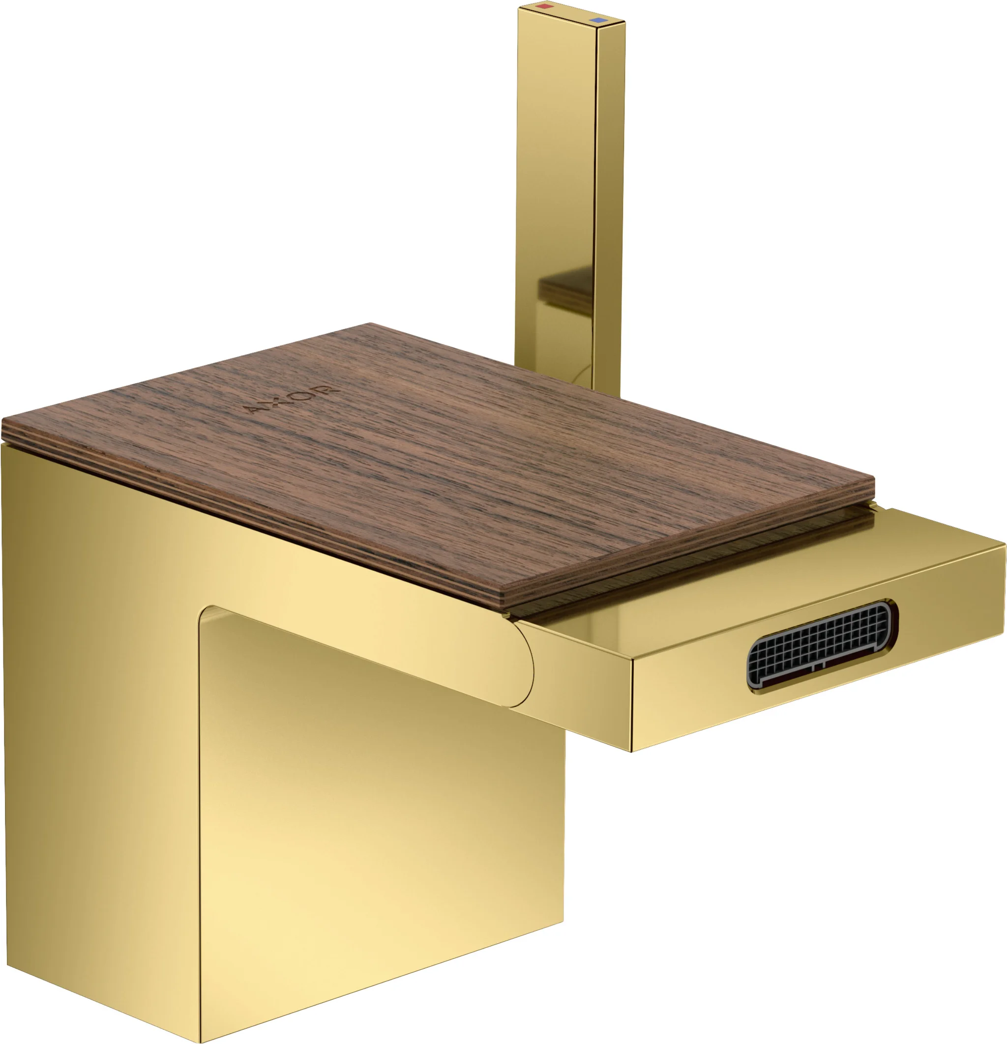 Hansgrohe AXOR MyEdition Platte 117 mm, Amerikanischer Nussbaum, abnehmbar