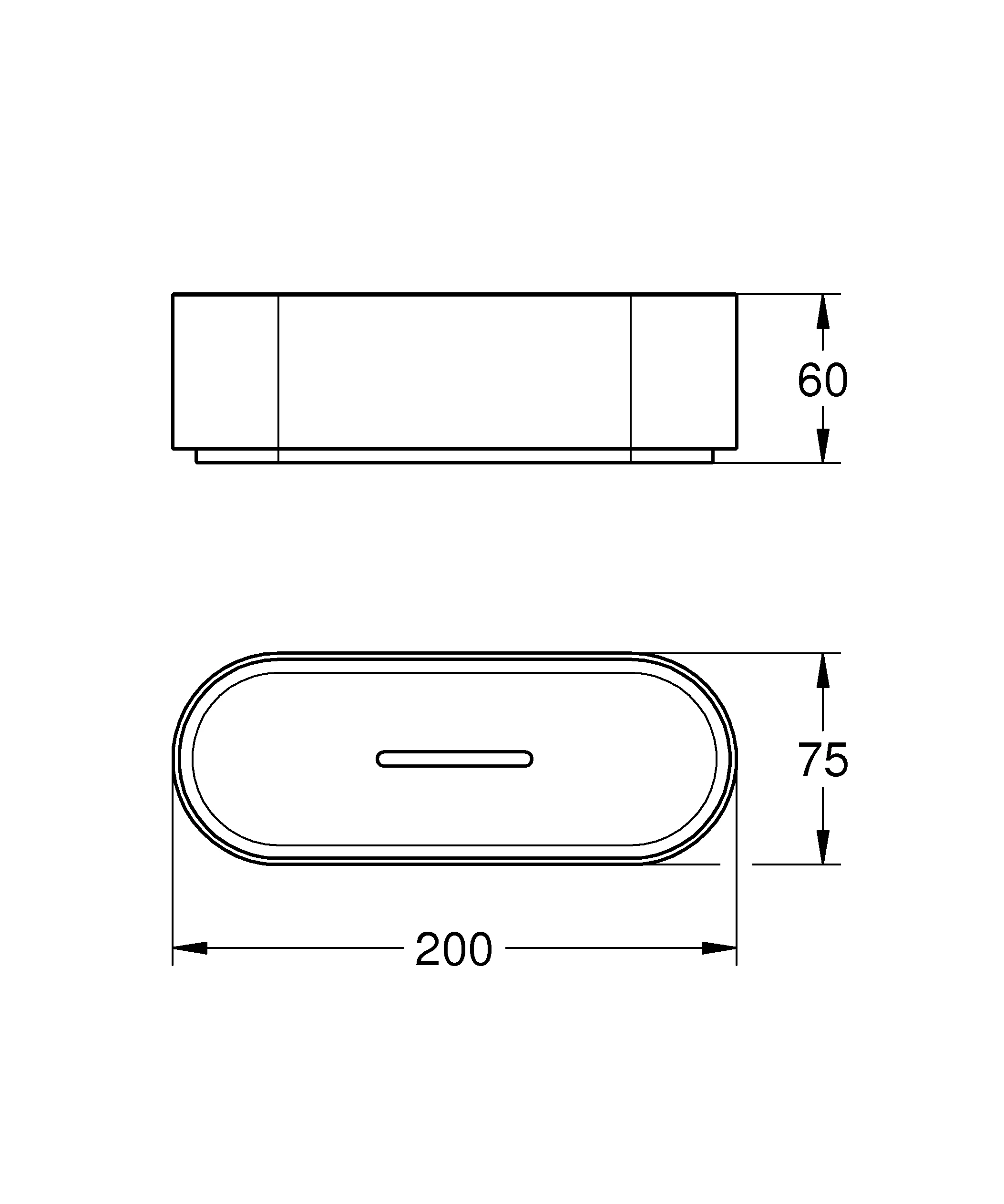 Duschablage Selection 41037, für Halter 41035, transparent