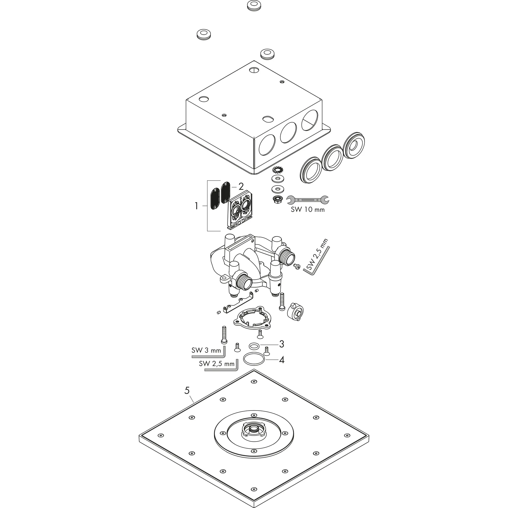 Kopfbrause 250/250 1jet Axor Decke UP chrom Kopfbrause 250/250 1jet Axor Decke UP chrom