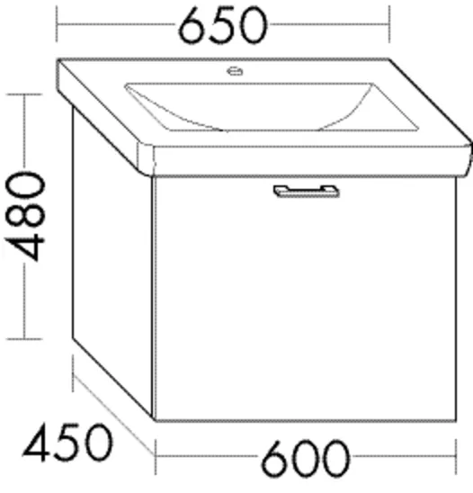 Waschtischunterschrank Sys30 von burgbad – 450 mm tief, 600 mm breit, 480 mm hoch, 1 Auszug, SilentSystem für geräuscharmes Schließen Waschtischunterschrank Sys30 von burgbad – 450 mm tief, 600 mm breit, 480 mm hoch, 1 Auszug, SilentSystem für geräuscharmes Schließen