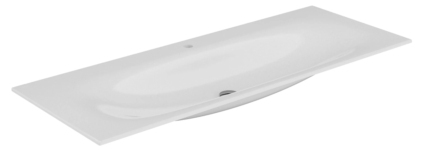 KEUCO Einbauwaschtisch „Edition 11“, mit Hahnlochbohrung in Weiß, 1407 × 538 × 17 mm KEUCO Einbauwaschtisch „Edition 11“, mit Hahnlochbohrung in Weiß, 1407 × 538 × 17 mm