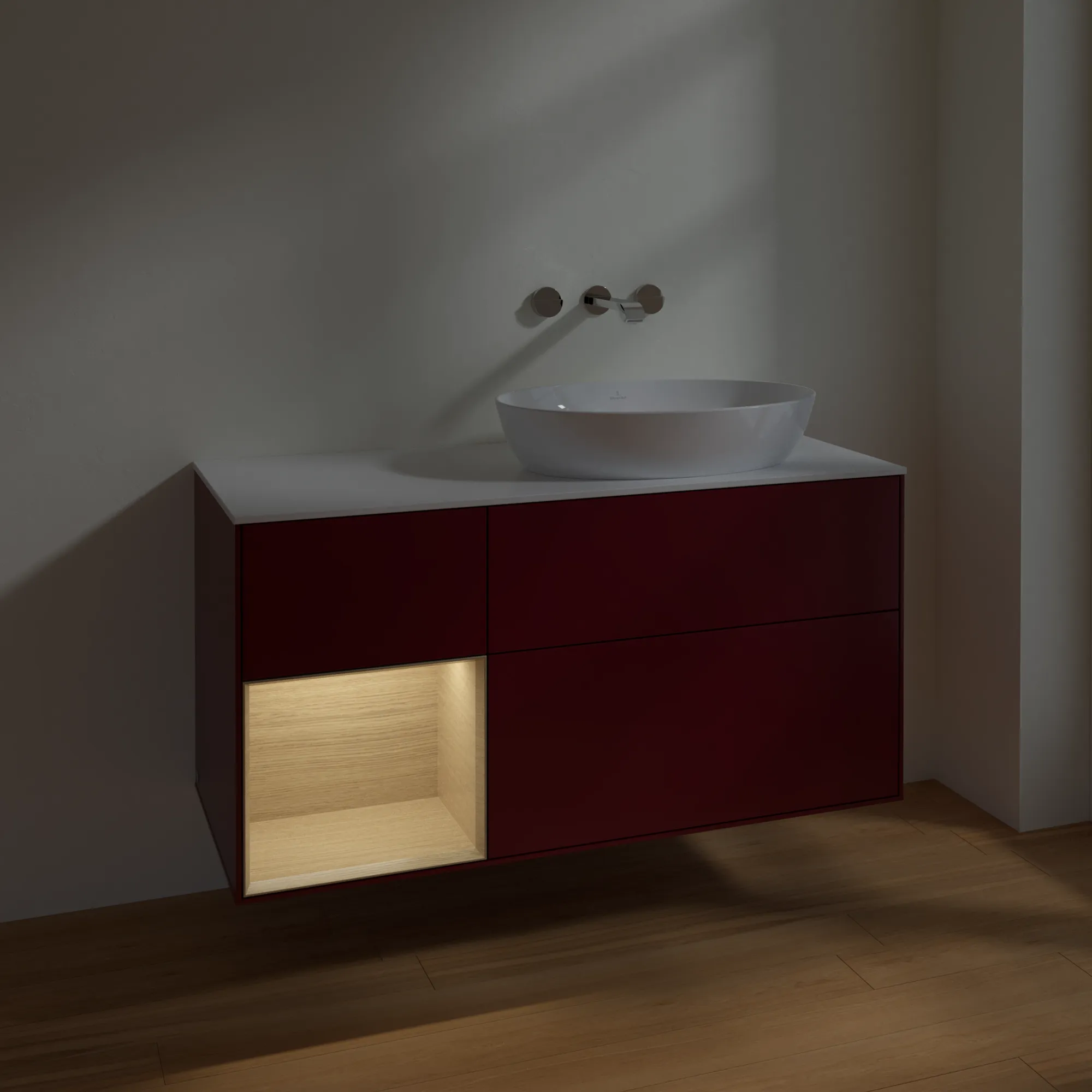 Villeroy & Boch Finion FA4 Waschbeckenunterschrank 1200x603x501mm mit Beleuchtung
