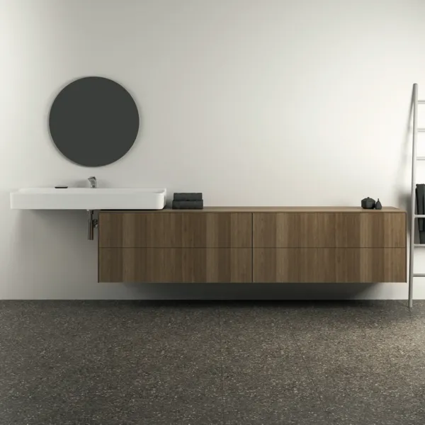 Ideal Standard Waschtischunterschrank „Conca“ 238,7 × 55 × 50,5 cm Walnuss dunkel Furnier Ideal Standard Waschtischunterschrank „Conca“ 238,7 × 55 × 50,5 cm Walnuss dunkel Furnier