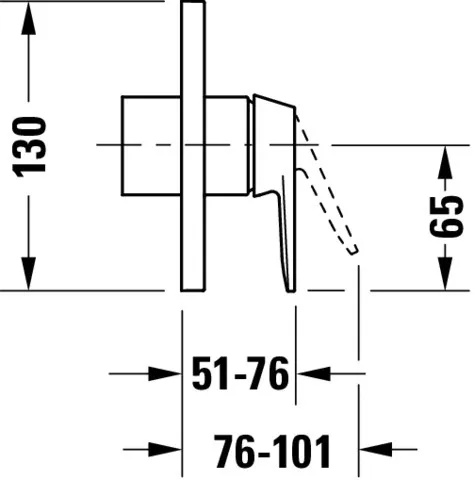 Duravit Einhand-Unterputz-Armatur „Manhattan“ in Chrom Duravit Einhand-Unterputz-Armatur „Manhattan“ in Chrom