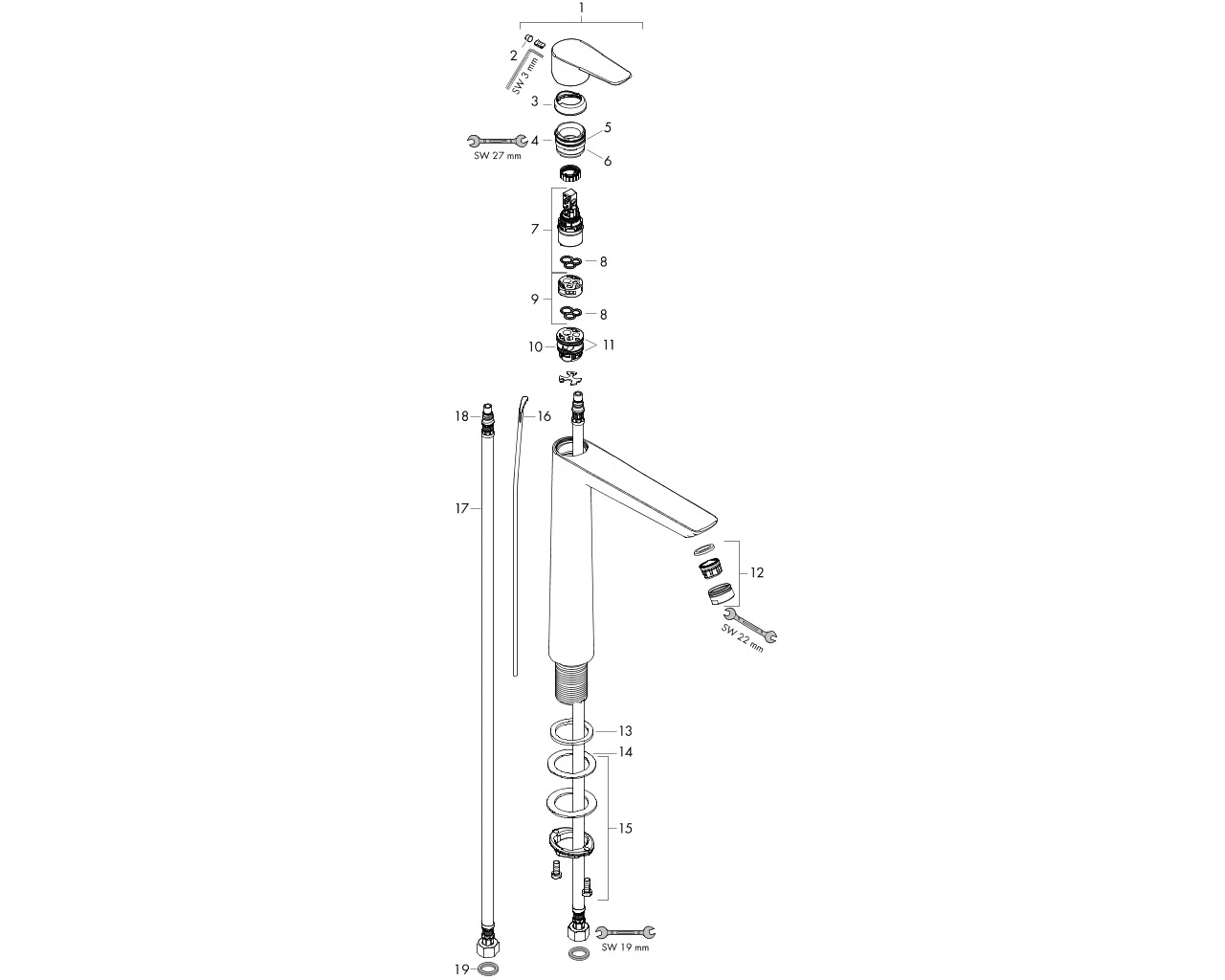 Waschtischmischer 240 Talis E chrom