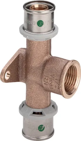 Viega „Sanfix P“ Wandscheiben- T-Stück mit 2 Muffen und Innengewinde 16 mm × 1/2″ × 16 mm Viega „Sanfix P“ Wandscheiben- T-Stück mit 2 Muffen und Innengewinde 16 mm × 1/2″ × 16 mm