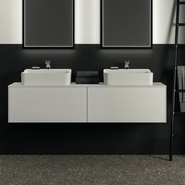 Ideal Standard Waschtischunterschrank Conca, 2 Auszüge, Weiß Ideal Standard Waschtischunterschrank Conca, 2 Auszüge, Weiß