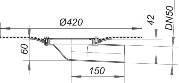 Balkonablaufgehäuse 83 DallBit, DN 50 Balkonablaufgehäuse 83 DallBit, DN 50