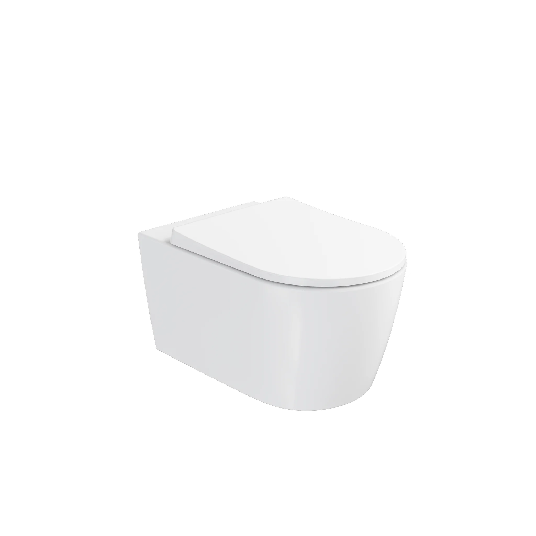 VitrA New Metropole Round QuantumFlush Wand-WC spülrandlos Weiß Hochglanz, 36 x 56,5 x 35,5 cm, Wandmontage, laminare Spültechnologie QuantumFlush 2.0, 3/6 Liter Spülvolumen