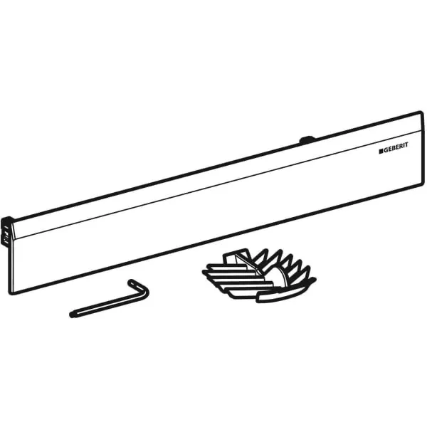 Fertigbauset für Wandablauf, Abdeckung aus Kunststoff: weiß-alpin Fertigbauset für Wandablauf, Abdeckung aus Kunststoff: weiß-alpin