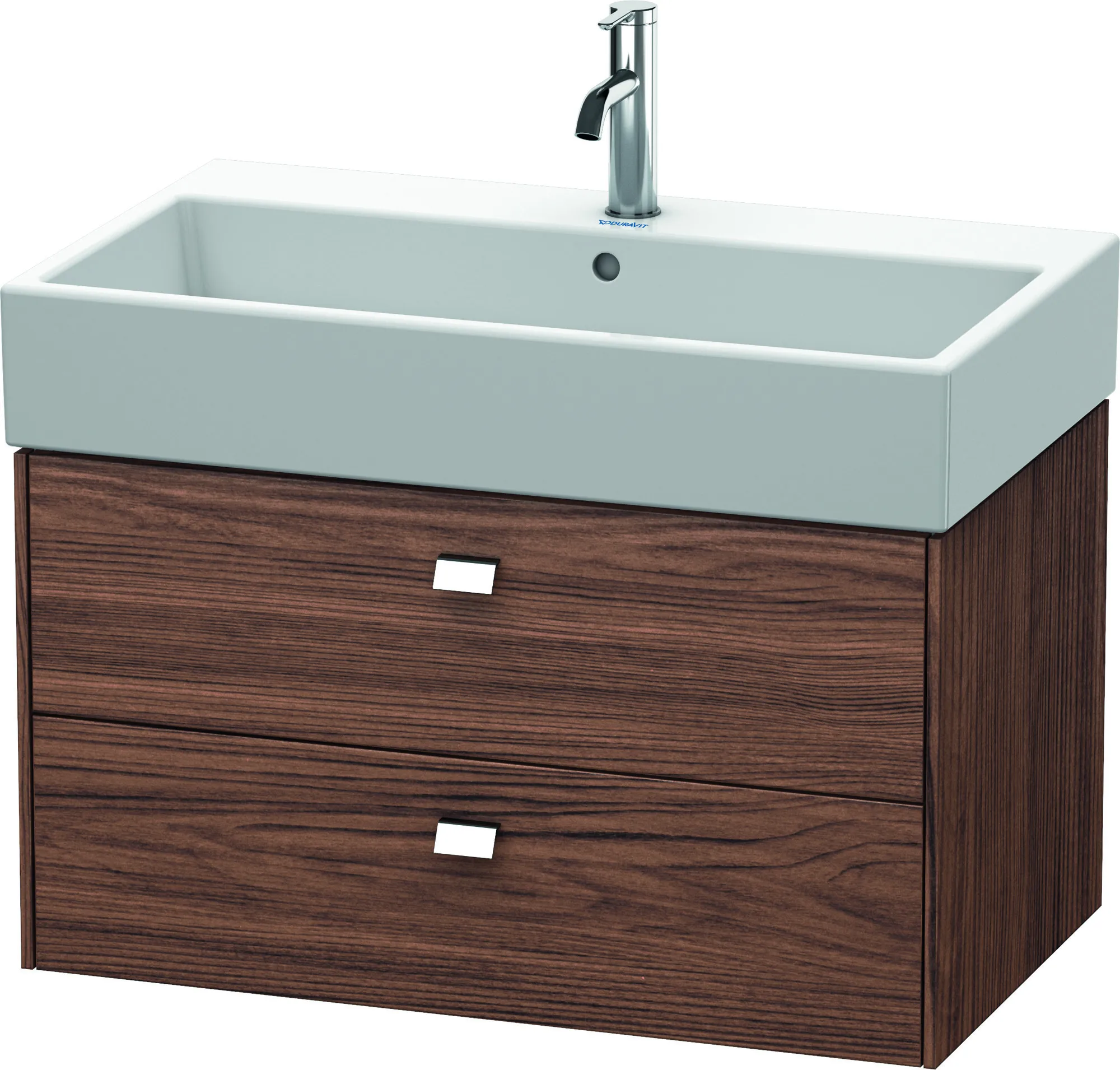 Duravit Waschtischunterschrank wandhängend „Brioso“ 78,4 × 44,2 × 45,9 cm in Nussbaum Dunkel