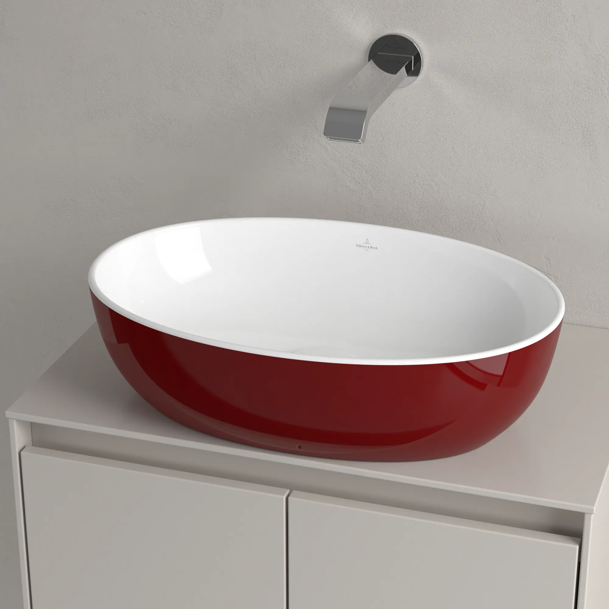 Villeroy & Boch Aufsatzwaschtisch „Artis“ 480 × 325 × 135 mm in Bordeaux Villeroy & Boch Aufsatzwaschtisch „Artis“ 480 × 325 × 135 mm in Bordeaux