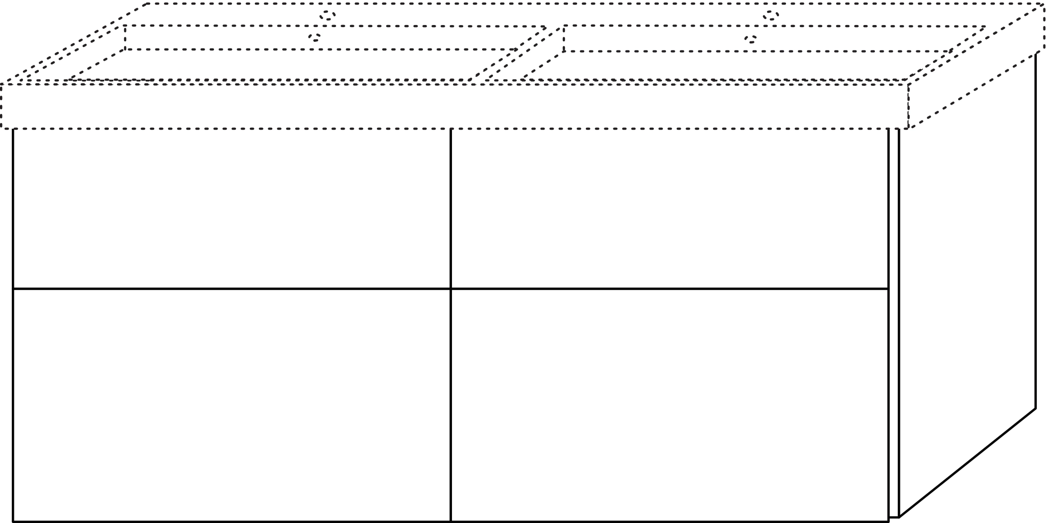 Sanipa Waschtischunterschrank „3way“ 1450 × 588 × 482 mm in Sandgrau (matt), mit Hahnlochbohrung