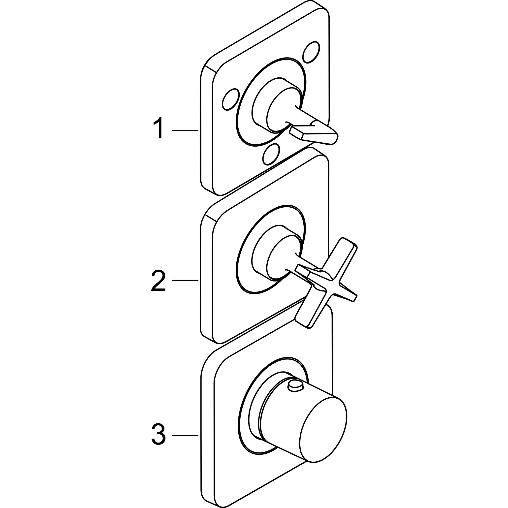 Thermostatmodul Unterputz Axor Citterio E Fertigset 3 Verbraucher chrom