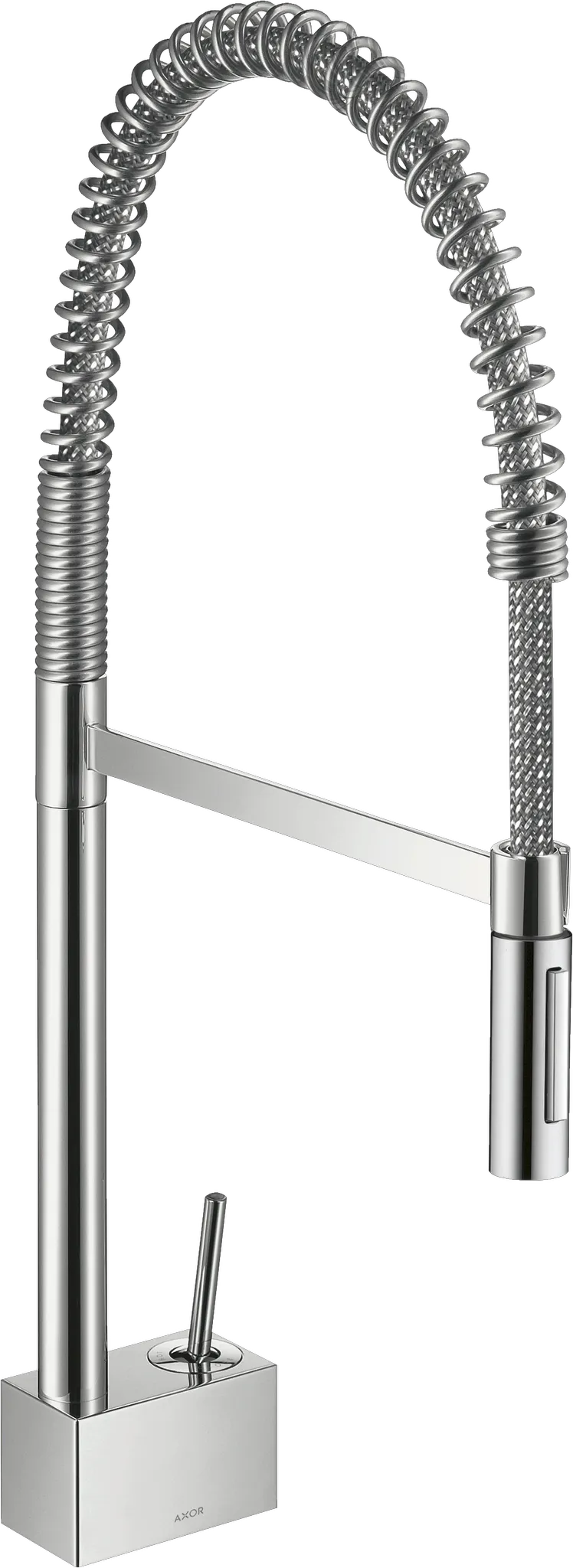 Spültischmischer Axor Starck Semi-Pro chrom verstellbare Brause Edelstahlfeder Spültischmischer Axor Starck Semi-Pro chrom verstellbare Brause Edelstahlfeder