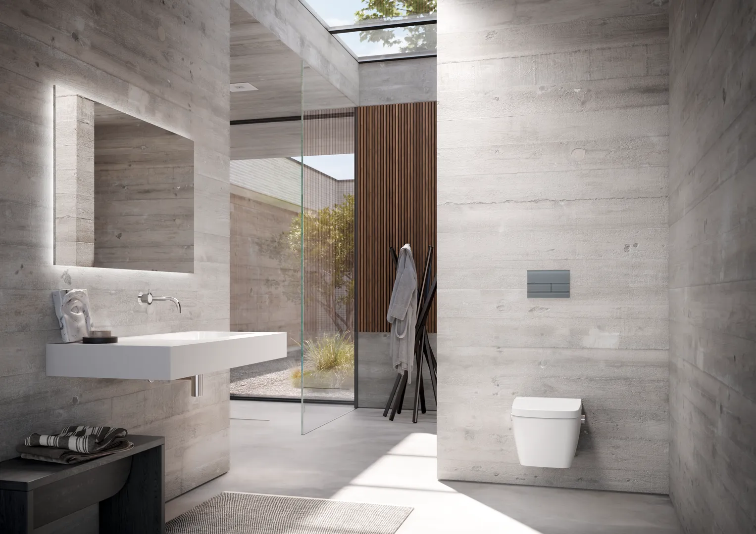 square Betätigungsplatte Zweimengen Glas weiß glänzend, Tasten weiß glänzend square Betätigungsplatte Zweimengen Glas weiß glänzend, Tasten weiß glänzend