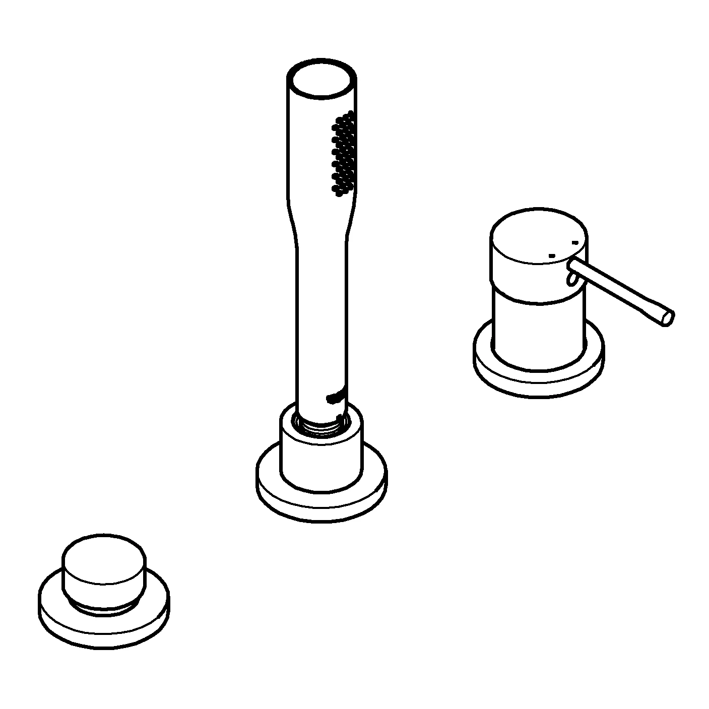 3-Loch-Einhand-Wannenkombination Essence 19976_1, chrom